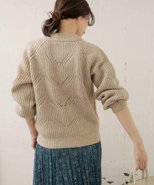 URBAN RESEARCH DOORS(アーバンリサーチドアーズ)の「ハイネックアイレットプルオーバー(ニット/セーター・レディース・ネイビー/グレー系その他/ピンク系その他・ONE)」の8枚目の写真