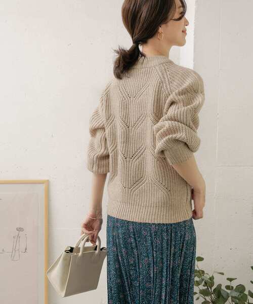 URBAN RESEARCH DOORS(アーバンリサーチドアーズ)の「ハイネックアイレットプルオーバー(ニット/セーター・レディース・ネイビー/グレー系その他/ピンク系その他・ONE)」の10枚目の写真