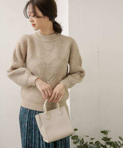 URBAN RESEARCH DOORS(アーバンリサーチドアーズ)の「ハイネックアイレットプルオーバー(ニット/セーター・レディース・ネイビー/グレー系その他/ピンク系その他・ONE)」の14枚目の写真