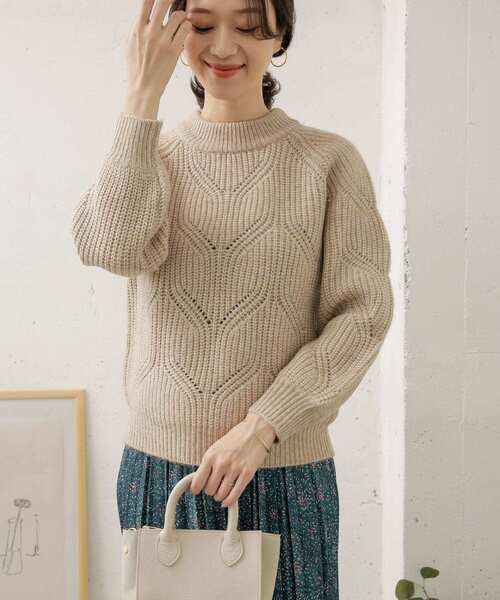 URBAN RESEARCH DOORS(アーバンリサーチドアーズ)の「ハイネックアイレットプルオーバー(ニット/セーター・レディース・ネイビー/グレー系その他/ピンク系その他・ONE)」の15枚目の写真