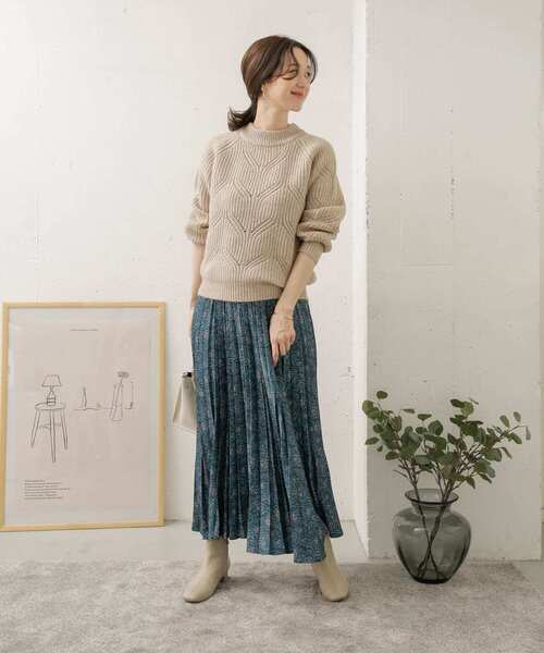 URBAN RESEARCH DOORS(アーバンリサーチドアーズ)の「ハイネックアイレットプルオーバー(ニット/セーター・レディース・ネイビー/グレー系その他/ピンク系その他・ONE)」の16枚目の写真