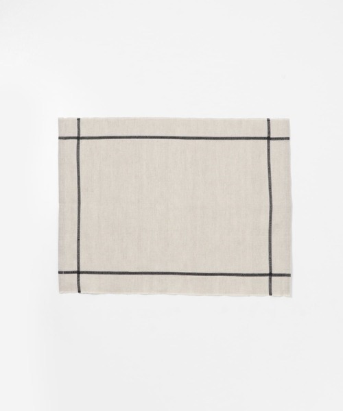 URBAN RESEARCH DOORS(アーバンリサーチドアーズ)の「DOORS LIVING PRODUCTS コットンリネンランチマット ライン(キッチンツール・レディース・ホワイト/ブラック・ONE)」の7枚目の写真