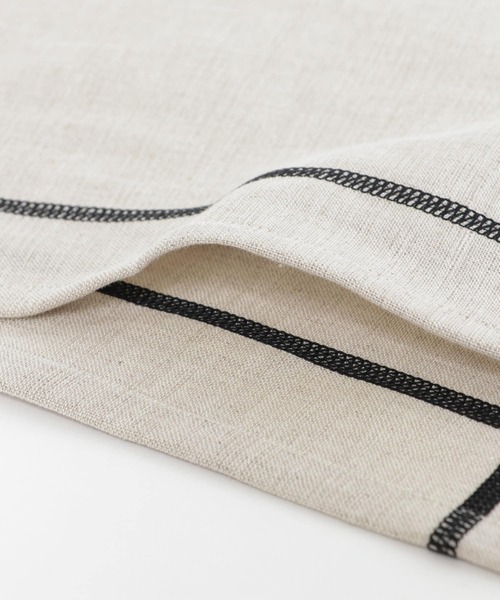 URBAN RESEARCH DOORS(アーバンリサーチドアーズ)の「DOORS LIVING PRODUCTS コットンリネンランチマット ライン(キッチンツール・レディース・ホワイト/ブラック・ONE)」の4枚目の写真