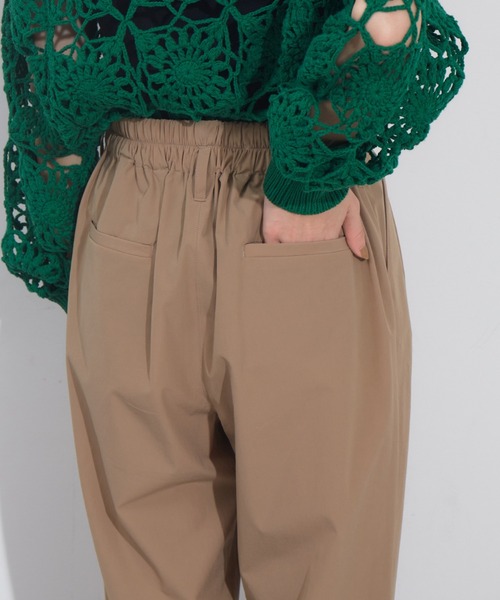 NOMINE(ノミネ)の「後ろゴムハイウエストタックパンツ(その他パンツ・レディース・イエロー/ダークグリーン/ベージュ/オレンジ系その他・S/M)」の9枚目の写真