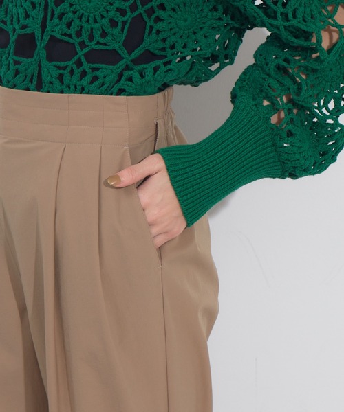 NOMINE(ノミネ)の「後ろゴムハイウエストタックパンツ(その他パンツ・レディース・イエロー/ダークグリーン/ベージュ/オレンジ系その他・S/M)」の11枚目の写真