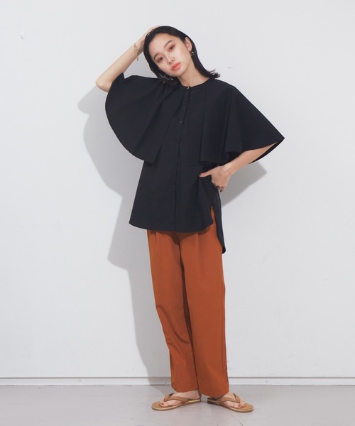 NOMINE(ノミネ)の「後ろゴムハイウエストタックパンツ(その他パンツ・レディース・イエロー/ダークグリーン/ベージュ/オレンジ系その他・S/M)」の17枚目の写真