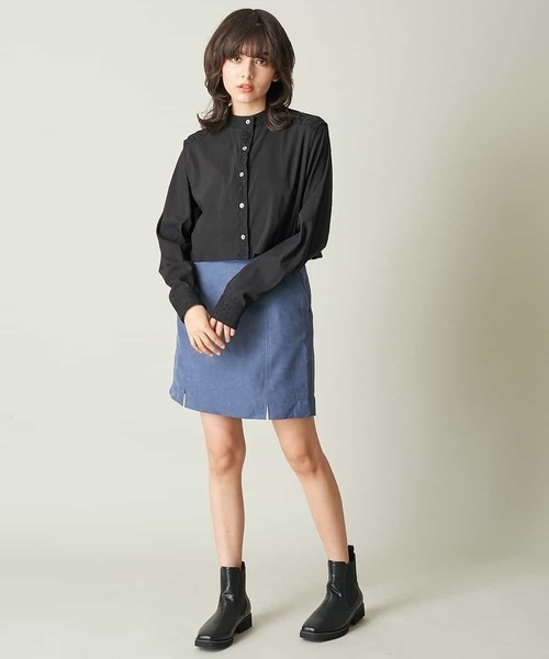 A de a.v.v（アードアー・ヴェ・ヴェ）の「レースドッキングベスト&ブラウスセット（シャツ/ブラウス・レディース・ブラック/ホワイト/ベージュ・36/38）」の12枚目の写真