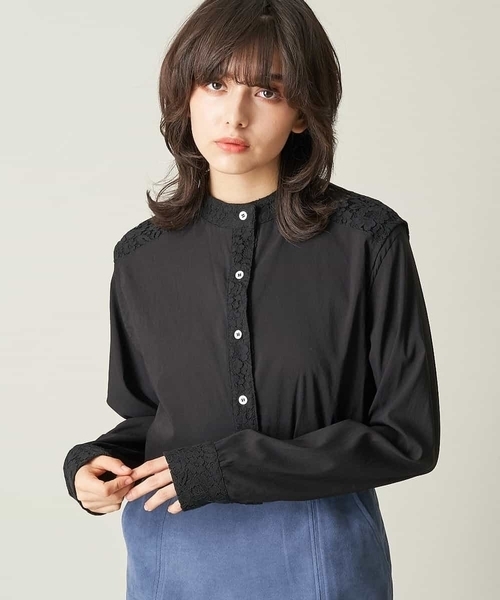 A de a.v.v（アードアー・ヴェ・ヴェ）の「レースドッキングベスト&ブラウスセット（シャツ/ブラウス・レディース・ブラック/ホワイト/ベージュ・36/38）」の22枚目の写真