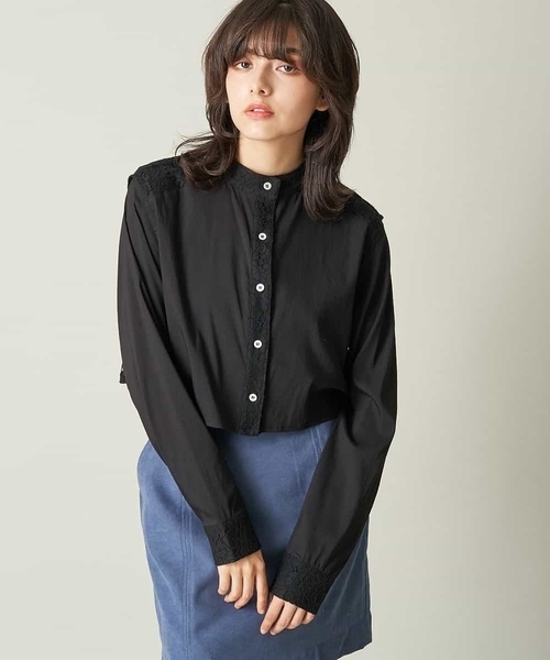 A de a.v.v（アードアー・ヴェ・ヴェ）の「レースドッキングベスト&ブラウスセット（シャツ/ブラウス・レディース・ブラック/ホワイト/ベージュ・36/38）」の20枚目の写真