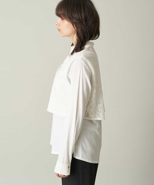 A de a.v.v（アードアー・ヴェ・ヴェ）の「レースドッキングベスト&ブラウスセット（シャツ/ブラウス・レディース・ブラック/ホワイト/ベージュ・36/38）」の15枚目の写真