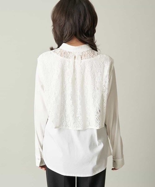 A de a.v.v（アードアー・ヴェ・ヴェ）の「レースドッキングベスト&ブラウスセット（シャツ/ブラウス・レディース・ブラック/ホワイト/ベージュ・36/38）」の18枚目の写真