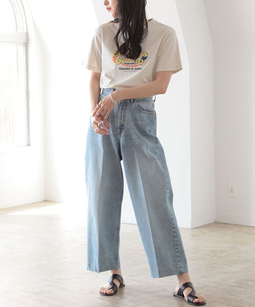 BeAMS DOT（ビームスドット）の「【WEB限定】BeAMS DOT / ヴィンテージ風 ロゴプリントTシャツ（Tシャツ/カットソー・レディース・アイボリー/スミクロ・ONE SIZE）」の7枚目の写真
