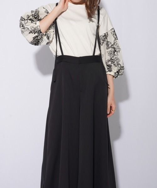 LC/LLLサスペンダー付ワイドパンツ