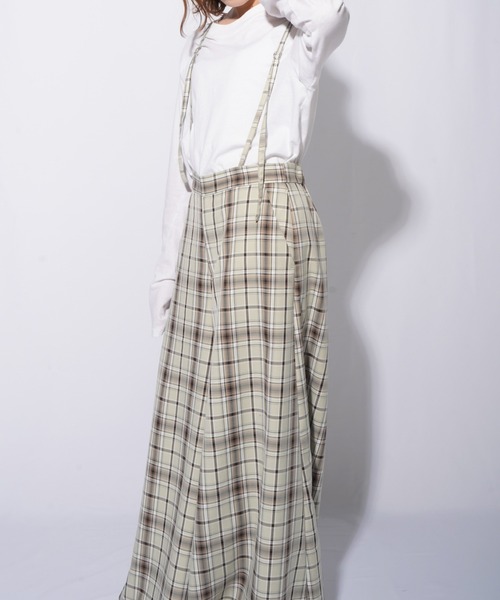 LC/LLLサスペンダー付ワイドパンツ