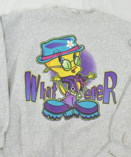 VINTAGE（ヴィンテージ）の「【ヴィンテージ古着】90's LOONEY TUNES / ルーニー・テューンズ トゥイーティー スウェット（スウェット・メンズ・グレー・X-LARGE）」の6枚目の写真