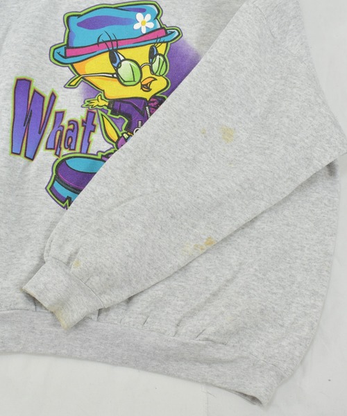 VINTAGE（ヴィンテージ）の「【ヴィンテージ古着】90's LOONEY TUNES / ルーニー・テューンズ トゥイーティー スウェット（スウェット・メンズ・グレー・X-LARGE）」の4枚目の写真
