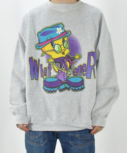 VINTAGE（ヴィンテージ）の「【ヴィンテージ古着】90's LOONEY TUNES / ルーニー・テューンズ トゥイーティー スウェット（スウェット・メンズ・グレー・X-LARGE）」の7枚目の写真
