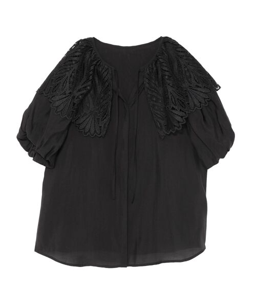 LAGUNAMOON（ラグナムーン）の「リーフレースケープブラウス（シャツ/ブラウス・レディース・ホワイト/ブラック/ピンク・FREE）」の22枚目の写真