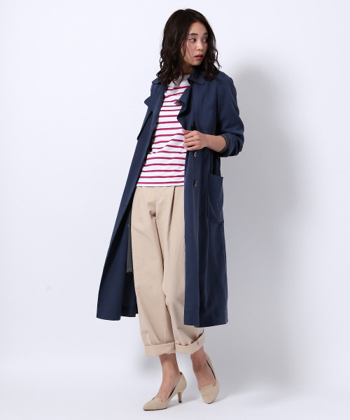 MYSELF ABAHOUSE（マイセルフアバハウス）の「コットンツイル ワイドチノパンツ（チノパンツ・レディース・ベージュ/カーキ・SMALL/LARGE/MEDIUM）」の4枚目の写真