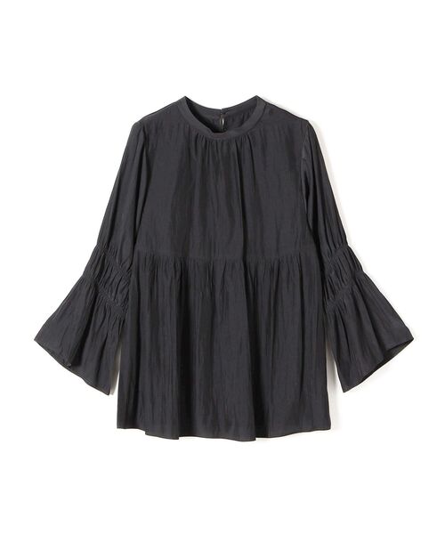 SHIPS(シップス)の「*〈洗濯機可能〉カッセンシャーリングギャザースリーブブラウス◆(シャツ/ブラウス・レディース・ライトグレー/ブラック/ネイビー/オフホワイト/イエロー・ONE SIZE)」の14枚目の写真