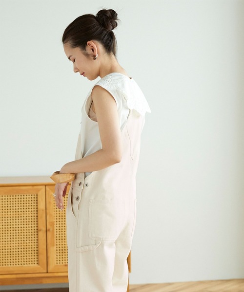 titivate（ティティベイト）の「ヴィンテージライクオーバーオール/サロペット（サロペット/オーバーオール・レディース・ネイビー/グレー/オフホワイト/ブルー・S/M）」の9枚目の写真