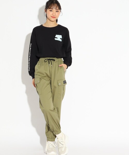 PRIDE ベージュ カーゴパンツ PINK-latte（ピンクラテ）の「◇コットンスプリングカーゴパンツ