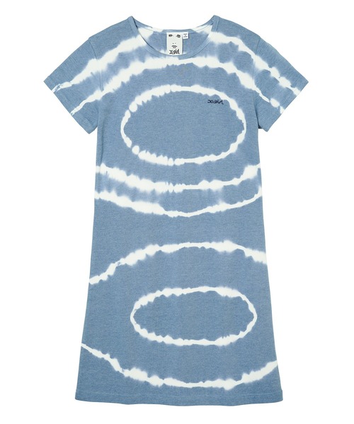 X-girl（エックスガール）の「CIRCLE TIE-DYE S/S DRESS（ワンピース・レディース・ネイビー/ベージュ・S/M）」の8枚目の写真