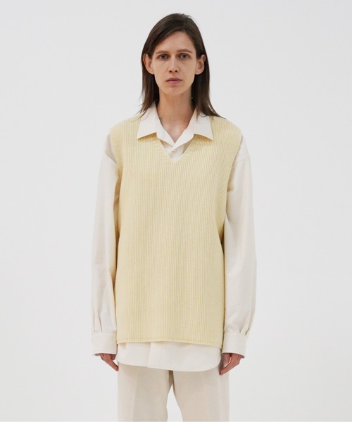 UNDECORATED ベスト ジレ アンデコレイテッド / MF Wool Knit Zp