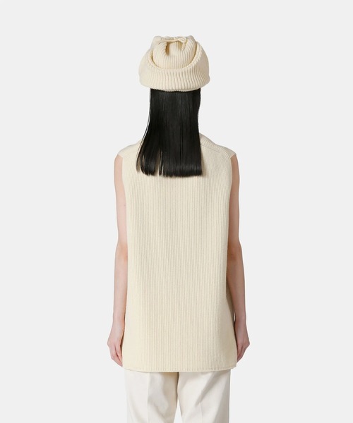 UNDECORATED(アンデコレイテッド)の「UNDECORATED アンデコレイテッド / MF Wool Knit Vest Vネック ウールニットベスト / UDF22804(ベスト・レディース・ブラック/キナリ・FREE)」の15枚目の写真