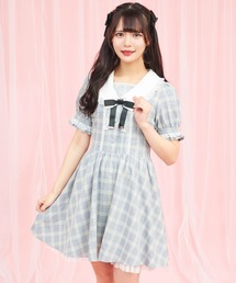 Secret Honey | 襟レースチェックワンピース(ワンピース)