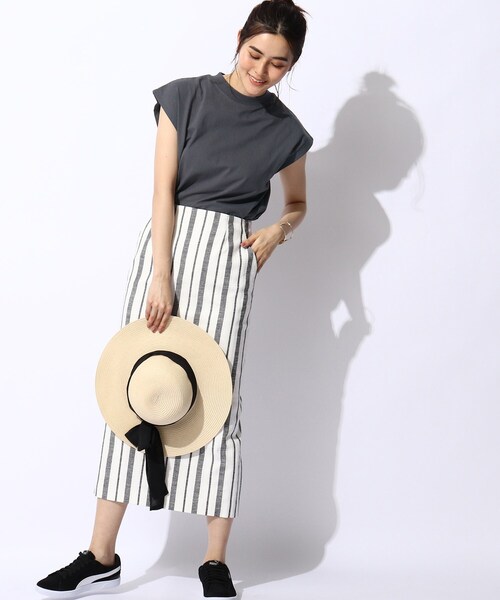 THE SHOP TK （ザ ショップ ティーケー ）の「◆【すっきり華奢見え】モックネックプルオーバー（Tシャツ/カットソー・レディース・チャコールグレー/ライトグレー/ブラック/ブラウン系その他・11/12/13）」の18枚目の写真