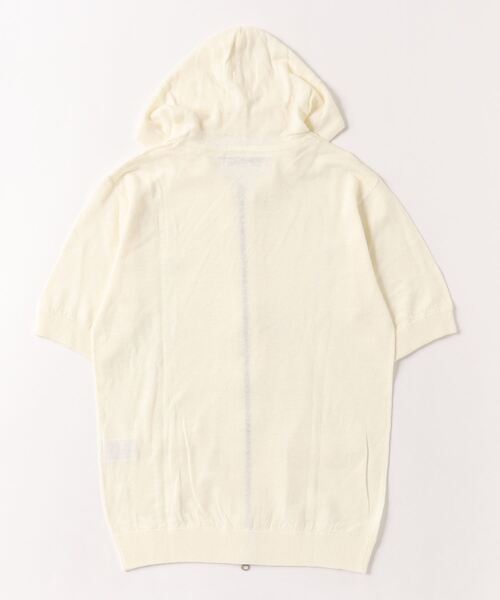 HIGH STREET（ハイストリート）の「HIGH STREET∴リネン半袖パーカー（パーカー・メンズ・アイボリー/ネイビー・M/L）」の10枚目の写真
