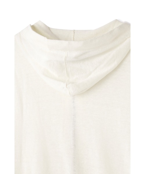 HIGH STREET（ハイストリート）の「HIGH STREET∴リネン半袖パーカー（パーカー・メンズ・アイボリー/ネイビー・M/L）」の5枚目の写真