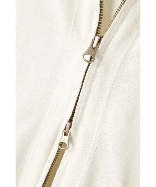 HIGH STREET（ハイストリート）の「HIGH STREET∴リネン半袖パーカー（パーカー・メンズ・アイボリー/ネイビー・M/L）」の8枚目の写真