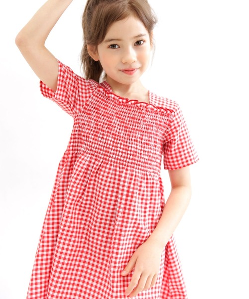 Bee des Bee(ビーデスビー)の「総柄ワンピース(ワンピース・キッズ・ブラック/ブルー/レッド/ベージュ・110cm/100cm/120cm/130cm/140cm/150cm)」の6枚目の写真