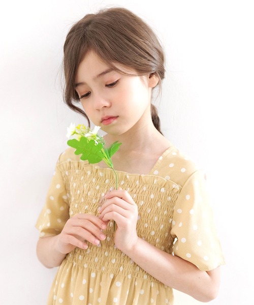 Bee des Bee(ビーデスビー)の「総柄ワンピース(ワンピース・キッズ・ブラック/ブルー/レッド/ベージュ・110cm/100cm/120cm/130cm/140cm/150cm)」の19枚目の写真