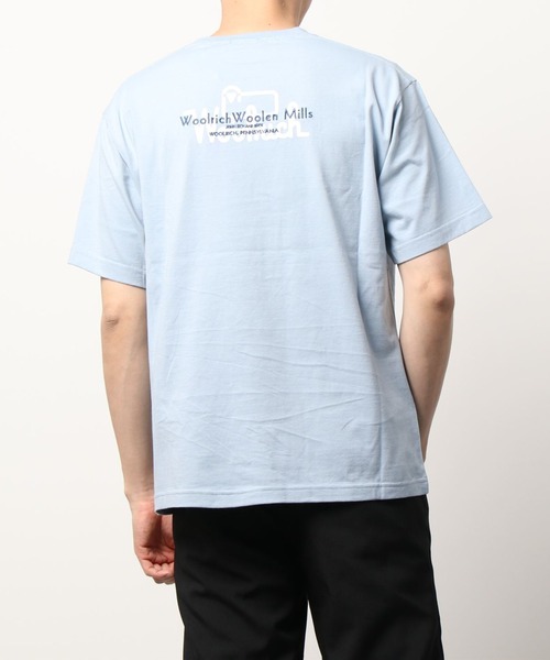 WOOLRICH(ウールリッチ)の「WOOLRICH/ウールリッチ/WOOLEN GRAPHIC TEE /グラフィックTシャツ(Tシャツ/カットソー・メンズ・ホワイト/サックスブルー・MEDIUM/LARGE/X-LARGE)」の4枚目の写真