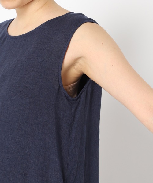 JOURNAL STANDARD relume(ジャーナルスタンダード レリューム)の「Yarn-Dyeリネンヘムギャザーワンピース(ワンピース・レディース・ベージュ/ネイビー/イエロー・FREE)」の19枚目の写真