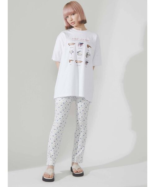 merry jenny（メリージェニー）の「熱帯魚図鑑Tee（Tシャツ/カットソー・レディース・オフホワイト/ブラック・FREE）」の12枚目の写真