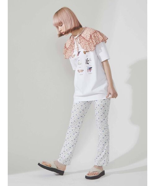 merry jenny（メリージェニー）の「熱帯魚図鑑Tee（Tシャツ/カットソー・レディース・オフホワイト/ブラック・FREE）」の10枚目の写真