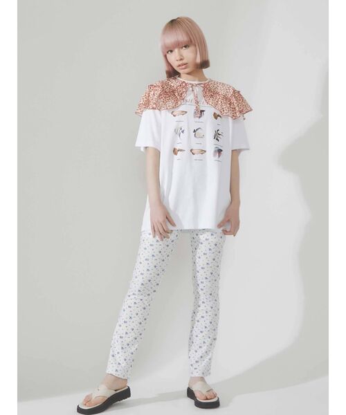 merry jenny（メリージェニー）の「熱帯魚図鑑Tee（Tシャツ/カットソー・レディース・オフホワイト/ブラック・FREE）」の13枚目の写真