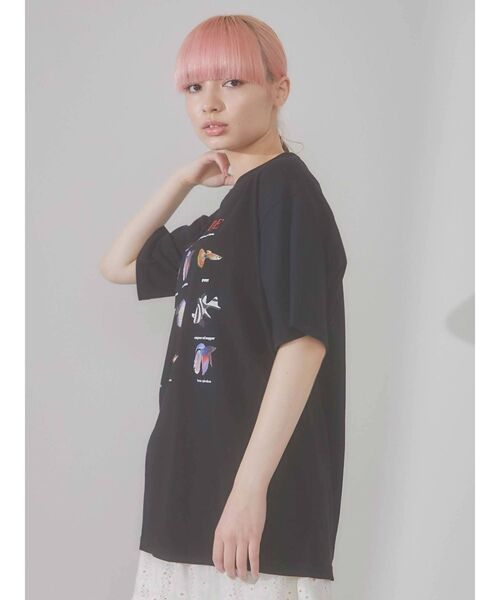 merry jenny（メリージェニー）の「熱帯魚図鑑Tee（Tシャツ/カットソー・レディース・オフホワイト/ブラック・FREE）」の16枚目の写真
