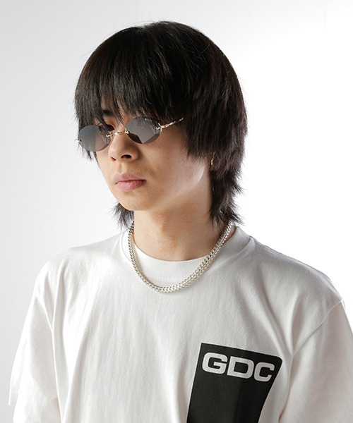 GDC(ジーディーシー)の「FRAMELESS OVAL SUNGLASSES(サングラス・メンズ・ブラック/グレー/ピンク・FREE)」の4枚目の写真