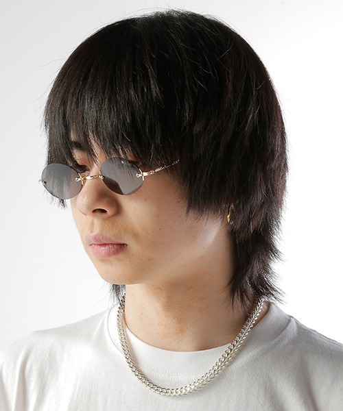 GDC(ジーディーシー)の「FRAMELESS OVAL SUNGLASSES(サングラス・メンズ・ブラック/グレー/ピンク・FREE)」の5枚目の写真