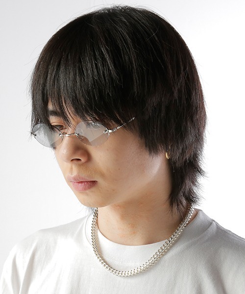 GDC(ジーディーシー)の「FRAMELESS OVAL SUNGLASSES(サングラス・メンズ・ブラック/グレー/ピンク・FREE)」の7枚目の写真