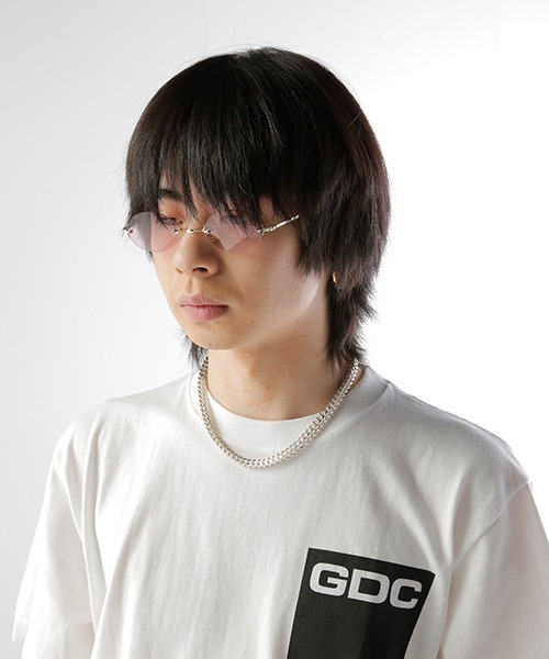 GDC(ジーディーシー)の「FRAMELESS OVAL SUNGLASSES(サングラス・メンズ・ブラック/グレー/ピンク・FREE)」の8枚目の写真