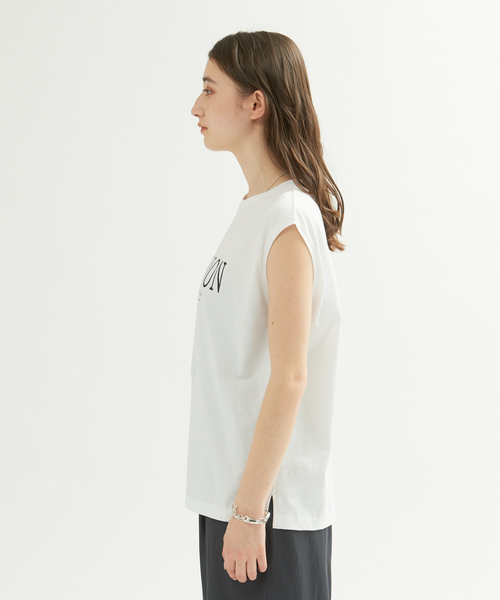 Rouge vif Anna（ルージュヴィフアンナ）の「CHGNON ロゴノースリーブＴシャツ（Tシャツ/カットソー・レディース・モカ/ブラック・フリー）」の6枚目の写真