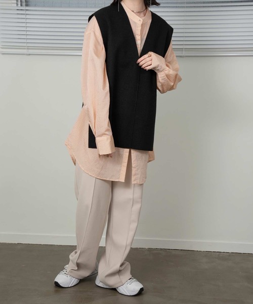 lawgy（ラウジー）の「stripe see through shirt（シャツ/ブラウス・レディース・ホワイト/オレンジ/ブルー・FREE）」の19枚目の写真