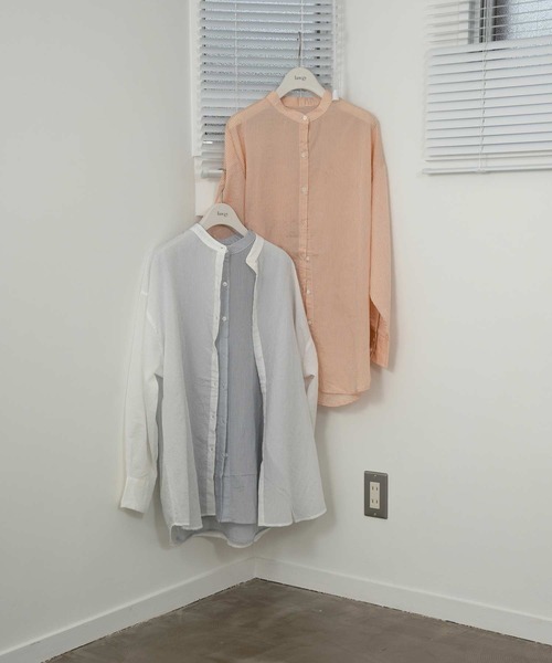 lawgy（ラウジー）の「stripe see through shirt（シャツ/ブラウス・レディース・ホワイト/オレンジ/ブルー・FREE）」の21枚目の写真