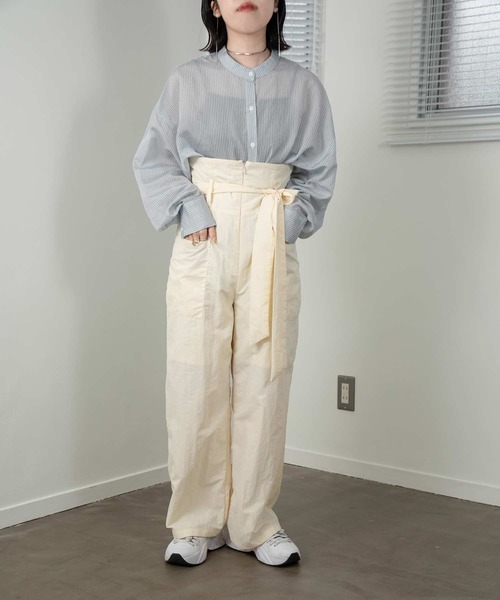 lawgy（ラウジー）の「stripe see through shirt（シャツ/ブラウス・レディース・ホワイト/オレンジ/ブルー・FREE）」の15枚目の写真